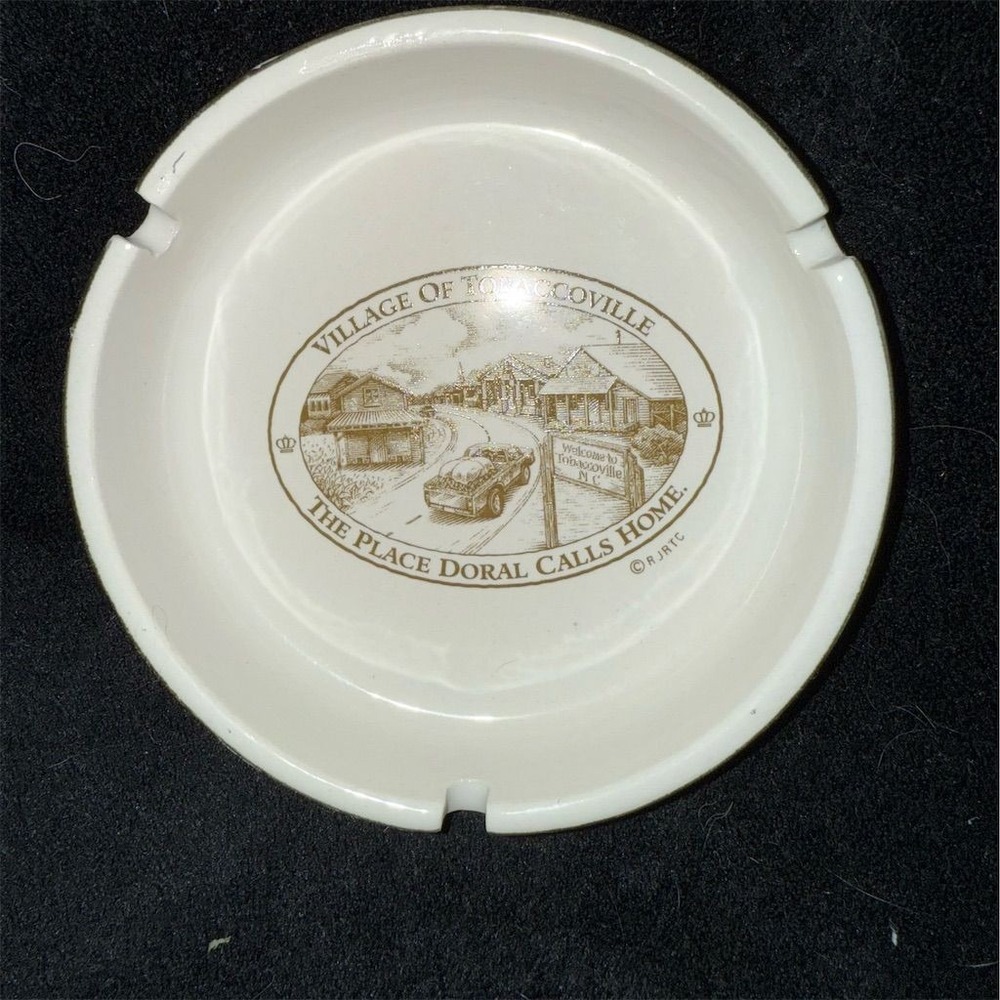 Vintage Village‎ of Tobaccoville Ceramic Ashtray "The Place Doral Calls Home"